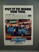 1979 Chevrolet Chevy Van Ad - Put it To Work For You! - £14.50 GBP