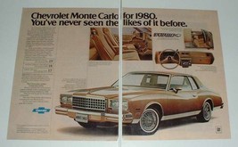 1980 2-page Chevrolet Monte Carlo Car Ad! - $18.49