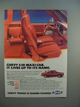 1984 Chevrolet Chevy S-10 Maxi-cab Pickup Truck Ad! - $18.49