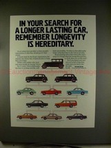 1981 Volvo Car Ad - Remember Longevity is Hereditary! - $18.49
