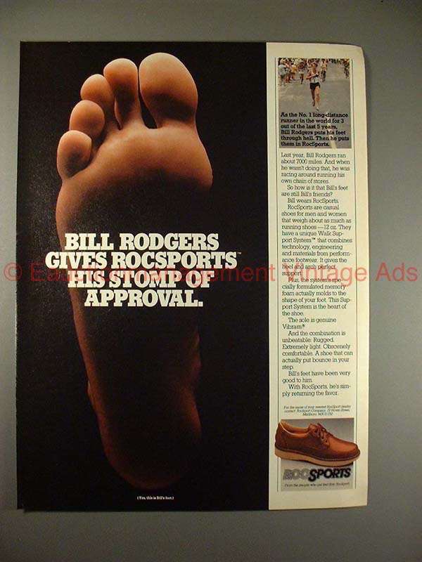 1981 RocSports Shoe Shoes Ad w/ Bill Rodgers NICE!! - £14.78 GBP
