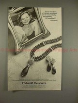 1982 Fortunoff Jewelry Ad w/ Lauren Bacall - Amethysts! - $18.49