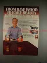 1982 Carver Tripp Wood Stain Ad w/ Harry Morgan!! - $18.49
