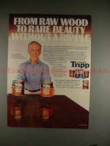 1982 Carver Tripp Wood Stain Ad w/ Harry Morgan!! - £14.77 GBP