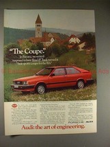 1982 Audi Coupe Ad - Named Best Sports Coupe for 80s!! - $18.49