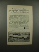 1969 Chrysler Imperial LeBaron 2-Door Hardtop Car Ad - £14.81 GBP