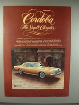 1975 Chrysler Cordoba Car Ad - The Small Chrysler - £14.50 GBP