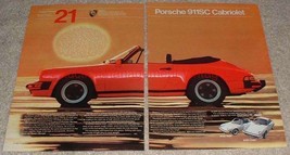 1983 Porsche 911SC Cabriolet 2-page Ad, NICE!!! - $18.49