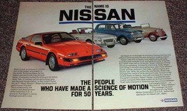 1985 Nissan Z car 2-page Ad, Name is Nissan!! - $18.49