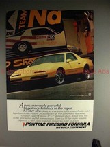 1986 Pontiac Firebird Formula Car Ad - Powerful!! - $18.49