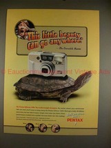 1999 Pentax IQZoom 140m Ad w/ Steve Irwin, Croc Hunter! - £14.45 GBP