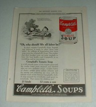 1922 Campbell&#39;s Tomato Soup Ad - Life all Labor Be - £14.78 GBP