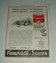 1922 Campbell's Ox Tail Soup Ad - Meaty, Marrowy - $18.49