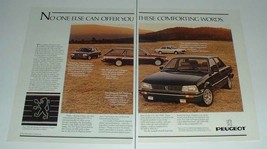 1985 2-page Peugeot 205 T16, 505 Turbo, 505 S Wagon Ad! - $18.49