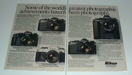 1984 2-page Nikon FA, FE2, FG, FM2 and F3 cameras Ad! - £14.53 GBP