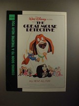 1986 Walt Disney's The Great Mouse Detective Movie Ad! - £14.76 GBP