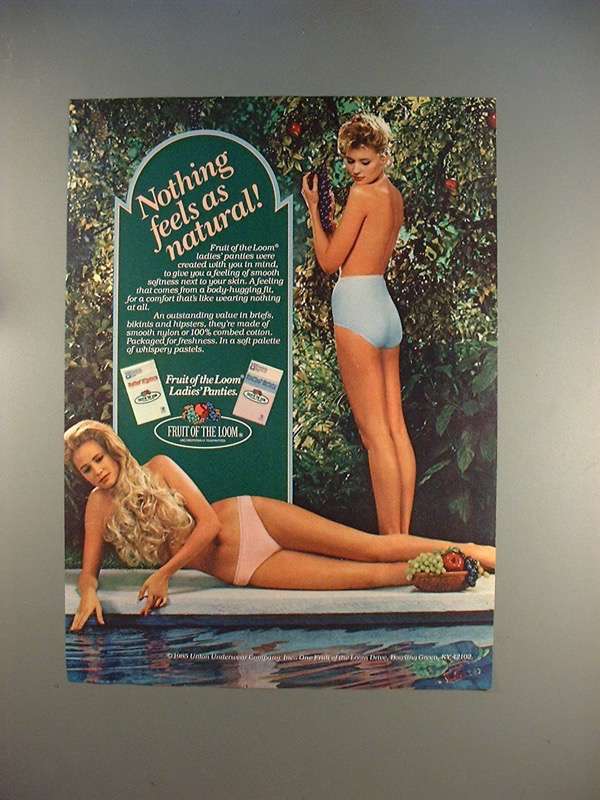 1985 Fruit of the Loom Panties Ad, w/ Topless Women! - £14.74 GBP