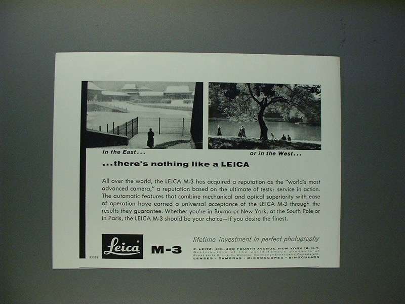 1958 Leica M-3 Camera - In East or the West! - $18.49