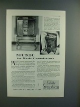 1928 Balkite Symphonion Radio Ad - Connoisseurs - $18.49