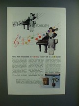 1944 GE FM Radio Ad w/ Hildegarde - Natural Color - £14.48 GBP