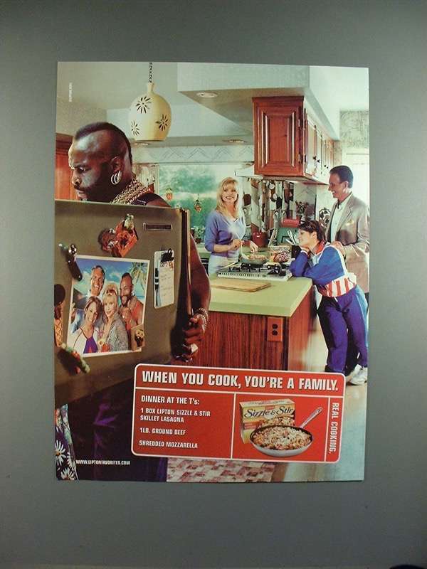 Primary image for 2001 Sizzle & Stir Ad w/ Mr. T - You're Family