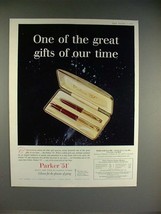 1958 Parker 51 Rolled Gold Cap Pen Ad - Great Gifts - £14.53 GBP