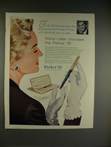 1957 Parker 51 Pen Ad, Moira Lister, Vicomte d&#39;Orthez - £14.53 GBP
