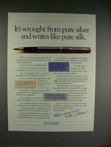 1982 Parker Sterling Silver Premier Fountain Pen Ad - £14.50 GBP