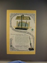 1928 Sheaffer&#39;s Lifetime Desk Set Pen Ad - The Feel - £14.54 GBP