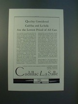 1930 Cadillac Car Ad - Lowest Priced of All - £14.78 GBP