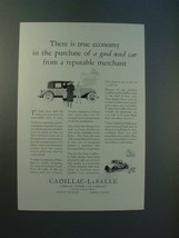 1930 Cadillac Car Ad - True Economy in Purchase - $18.49