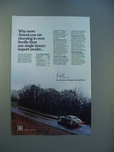 1981 Cadillac Seville Car Ad - More Americans Choosing - £14.77 GBP