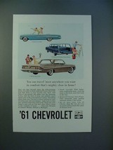 1961 Chevrolet Impala, Brookwood, Bel Air Car Ad - £14.55 GBP