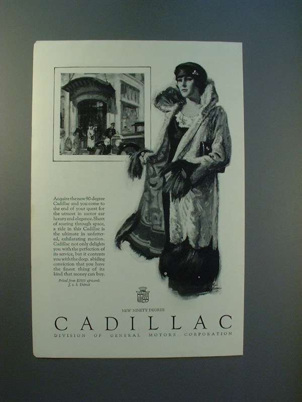 1926 Cadillac 90-degree Car Ad - Quest for the Utmost - $18.49