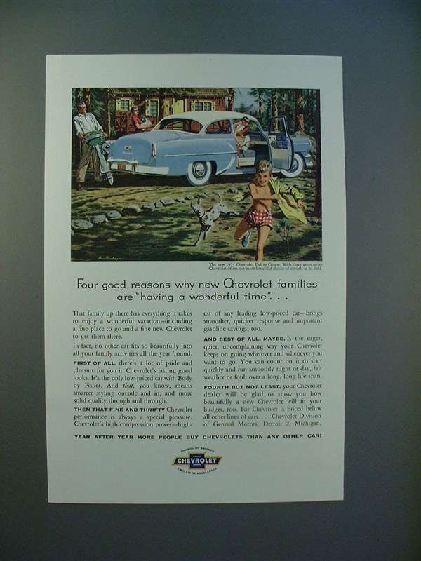1954 Chevrolet Delray Coupe Car - Wonderful Time - $18.49