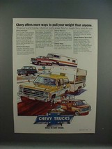 1979 Chevrolet Chevy Pickup, Suburban, Blazer, Van Ad! - £14.55 GBP