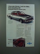 1980 Chevrolet Monte Carlo Car Ad - Standing Still - £14.44 GBP