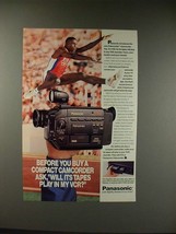1992 Panasonic Palmcorder Ad w/ Carl Lewis - $18.49