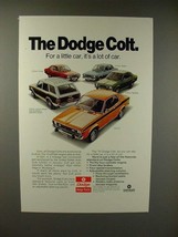 1974 Dodge Colt GT, Wagon, Coupe, Sedan, Hardtop Car Ad - $18.49