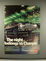 1977 Dodge Charger Car Ad - The Night Belongs - $18.49