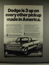 1976 Dodge D-100 Adventurer Pickup Truck Ad - 3 Up - $18.49