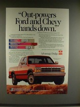 1992 Dodge Dakota LE Club Cab Truck Ad - Out-powers - $18.49
