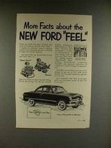 1949 Ford Car Ad - More Facts About New Ford Feel - £14.50 GBP