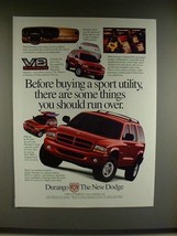 1998 Dodge Durango Ad - You Should Run Over - £14.76 GBP