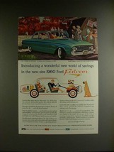 1960 Ford Falcon Car Ad - World of Savings! - £14.50 GBP