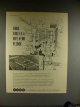 1959 Ford Car Plant Ad - Fulfils Five-Year Pledge - £14.77 GBP