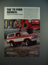 1978 Ford Bronco Ad - Compare to any 4-wheeler - £14.52 GBP