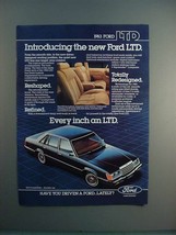 1983 Ford LTD Car Ad - Every Inch an LTD - £13.82 GBP