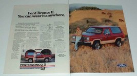 1986 Ford Bronco II Ad - Wear it Anywhere - £14.46 GBP