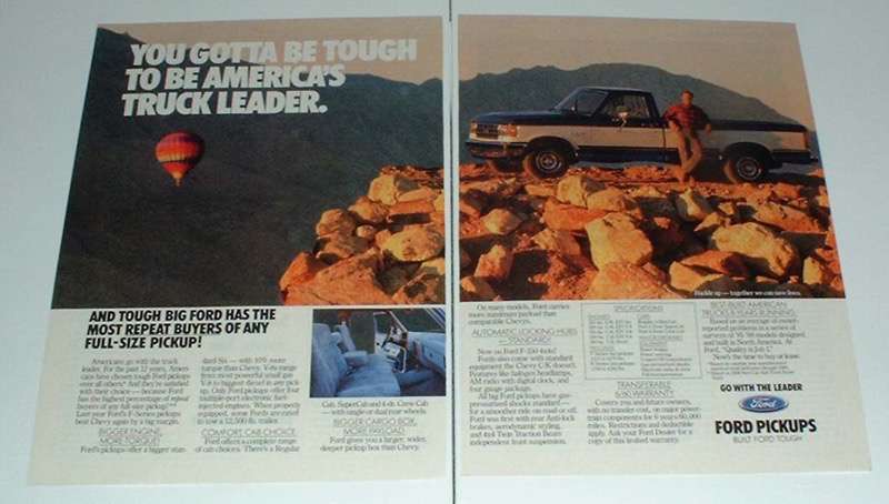 Primary image for 1989 Ford F-150 Pickup Truck Ad - Gotta Be Tough